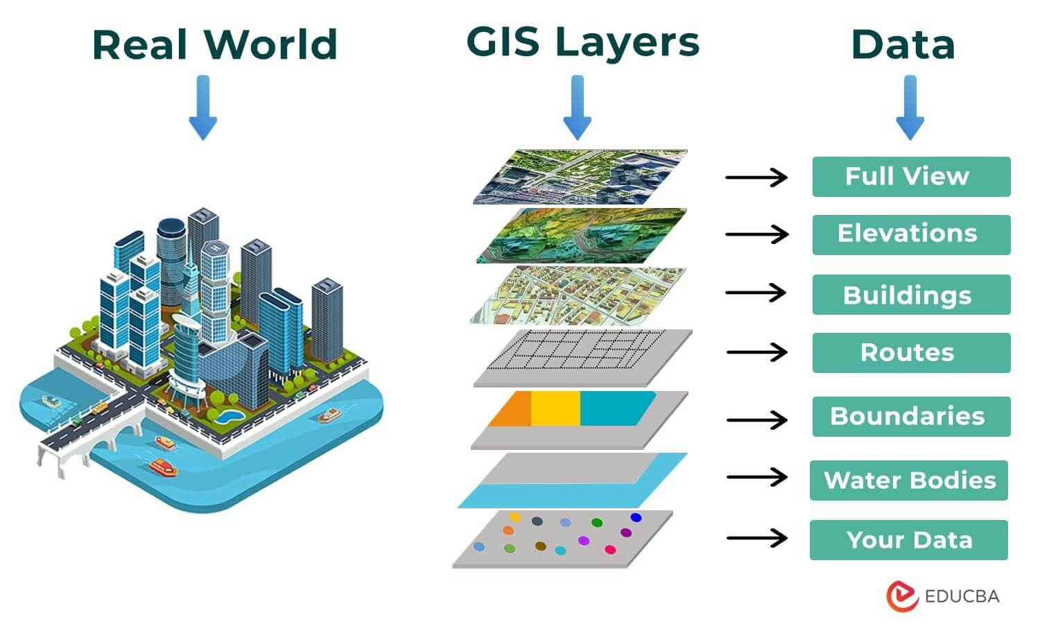 Các dữ liệu địa lý trong GIS