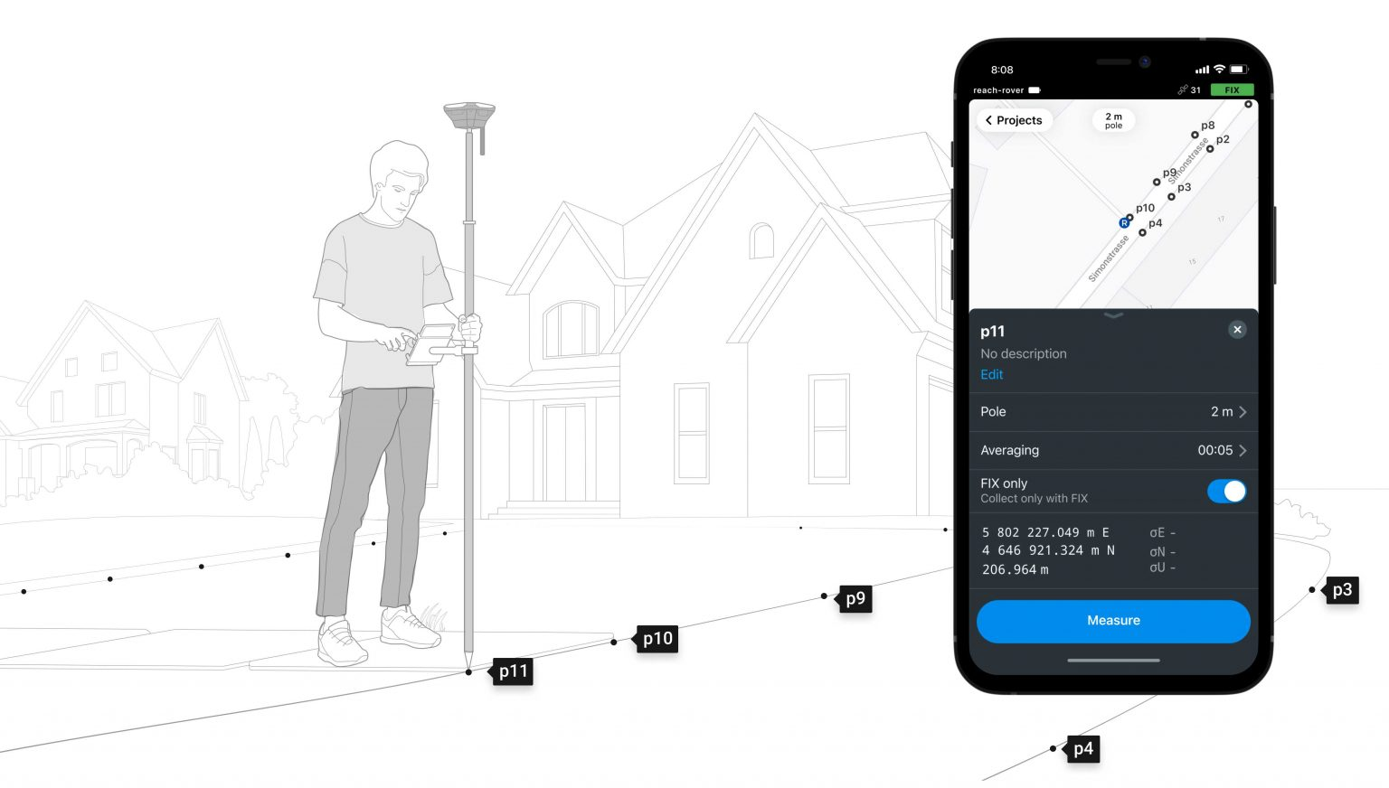 Máy đo tọa độ GPS giúp tạo dựng các điểm mốc trong đo đạc