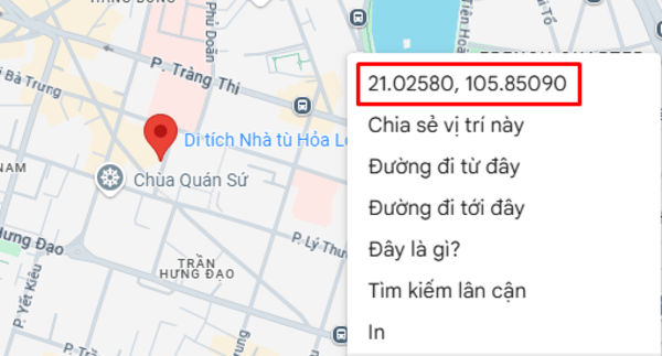 Hướng dẫn cách đọc tọa độ địa lý trên Google Map