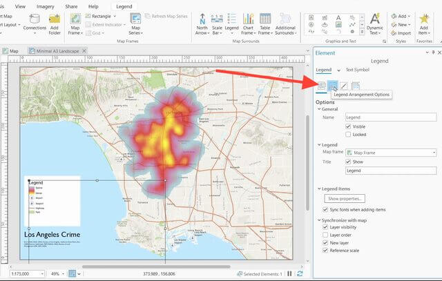 Cửa sổ tùy chỉnh thuộc tính chú giải trong ArcGIS Pro